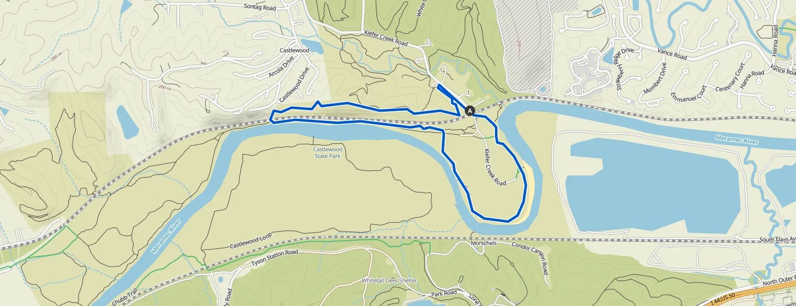 Riverscene Trail loop — Castlewood State Park Wanderung Komoot
